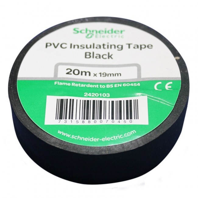 Изолента ПВХ Schneider Electric 19мм х 20 метров черная Изолента ПВХ Schneider Electric 19мм х 20 метров черная