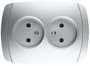 Розетка электрическая с заземлением СВЕТОЗАР. Серия «АКЦЕНТ».