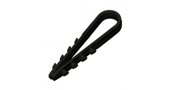 Дюбель хомут 5-10мм нейлон черный d5 мм (100шт) ИЭК