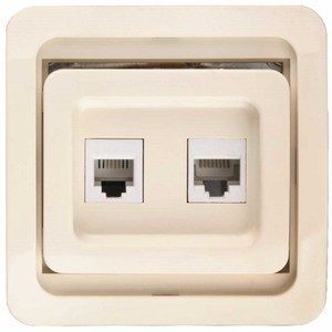 Розетка телефонная и компьютерная СВЕТОЗАР. Серия «ГАММА»