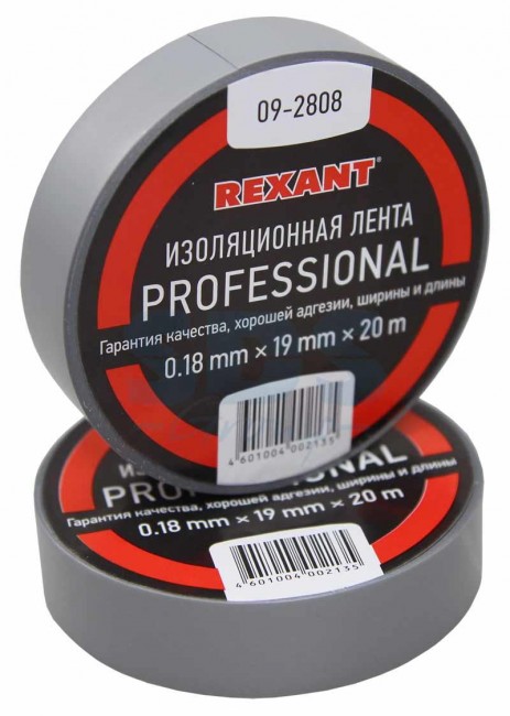 Изолента Rexant PROFESSIONAL 19мм х 20 метров (-10°С до +70°С) белая Изолента Rexant PROFESSIONAL 19мм х 20 метров (-10°С до +70°С) белая