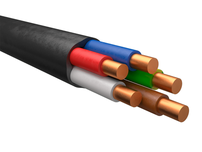 Кабель ВВГ НГ 5x4 (ТУ)