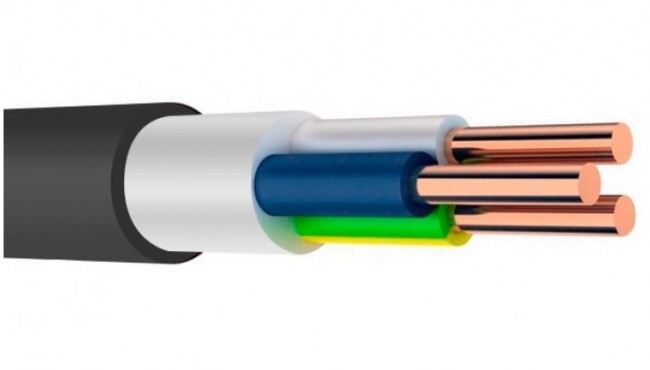 Кабель ВВГ НГ LS 3x2.5 круглый (ТУ) 100м