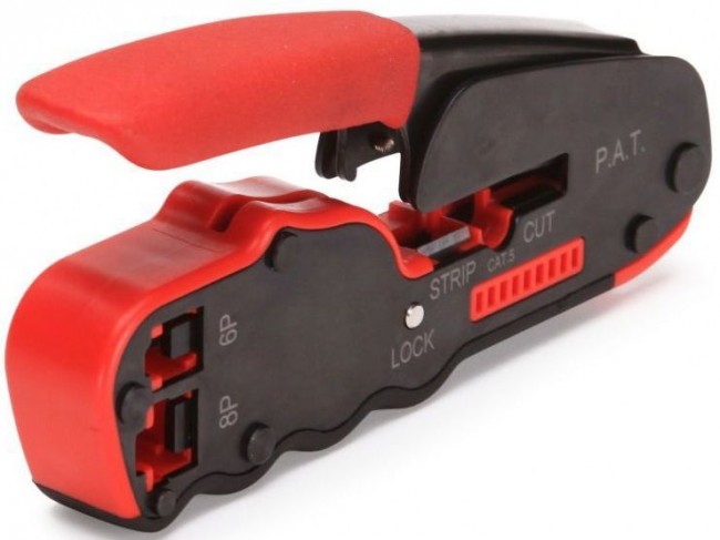 Пресс-клещи для RJ разъёмов JT-04 «КВТ»