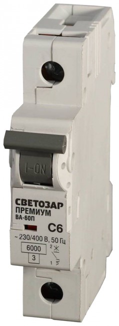 Автоматический выключатель СВЕТОЗАР Премиум 50А Автоматический выключатель СВЕТОЗАР Премиум 50А